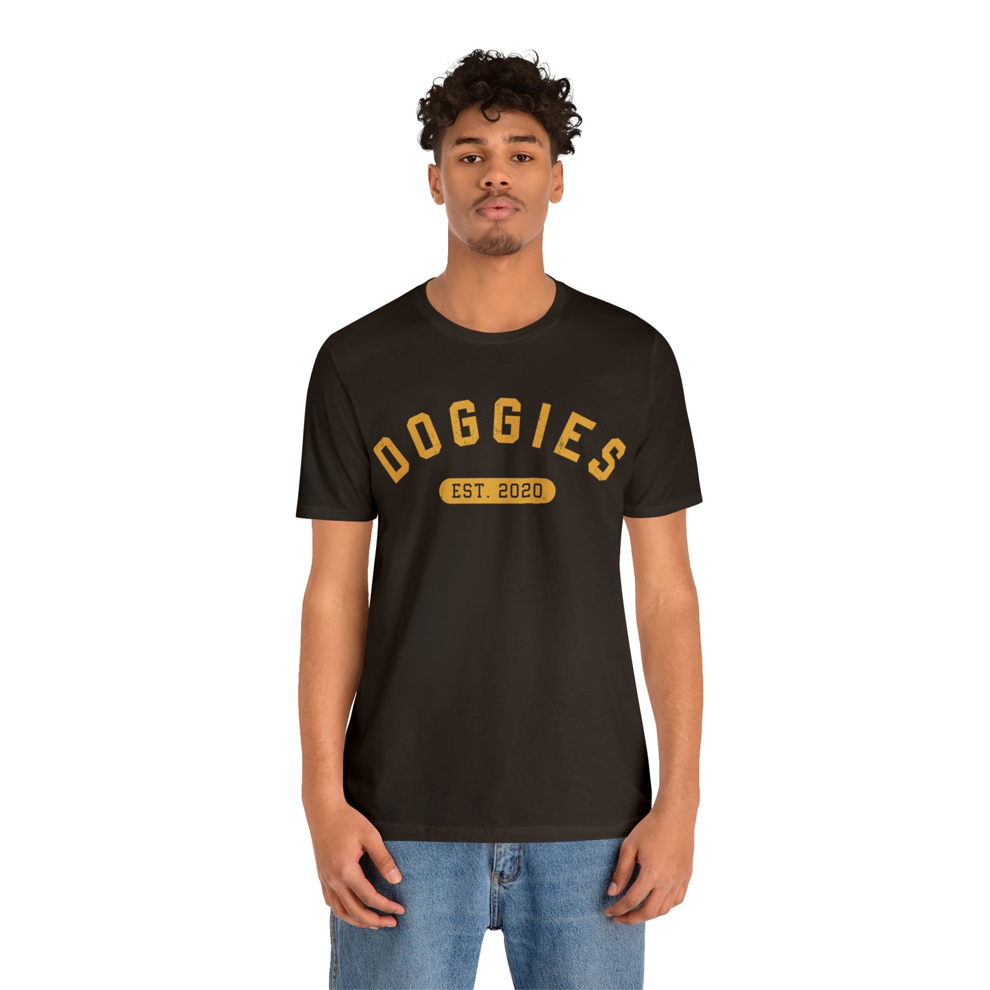 DOGGIES EST. 2020, Bella Canvas, Unisex Short Sleeve Tee, Distressed Print