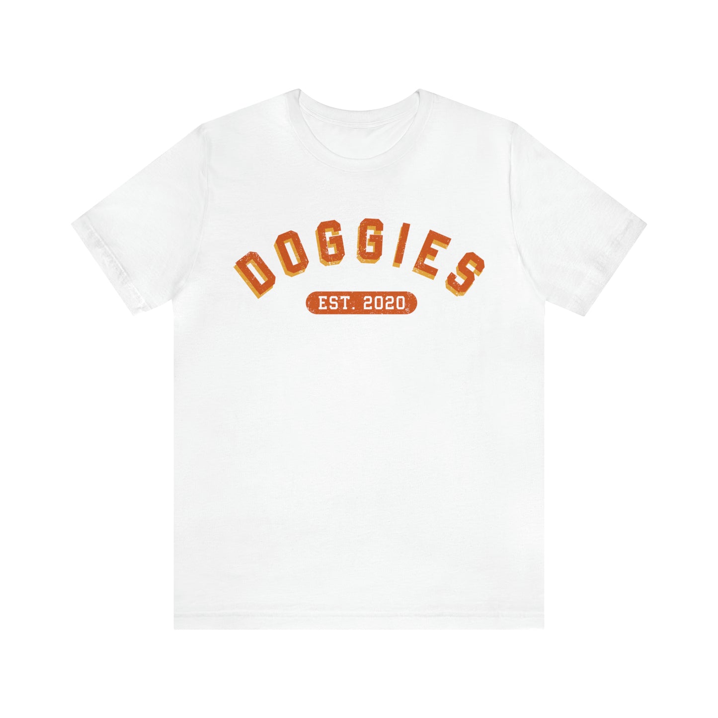 DOGGIES EST. 2020, Bella Canvas, Unisex Short Sleeve Tee, Distressed Print