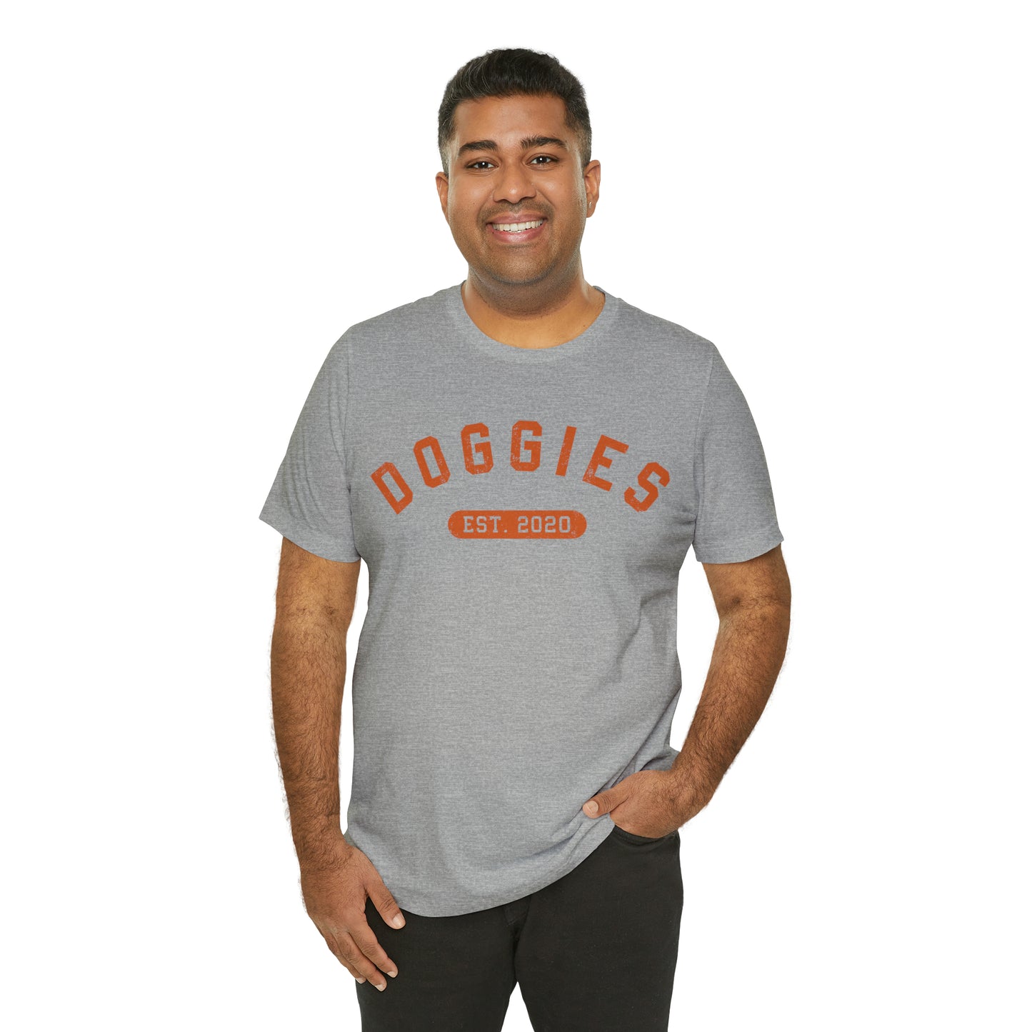 DOGGIES EST. 2020, Bella Canvas, Unisex Short Sleeve Tee, Distressed Print