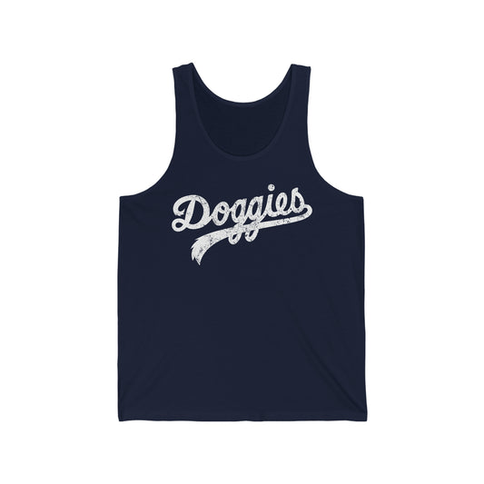 Doggies, Unisex Bella Canvas Tank, Distressed