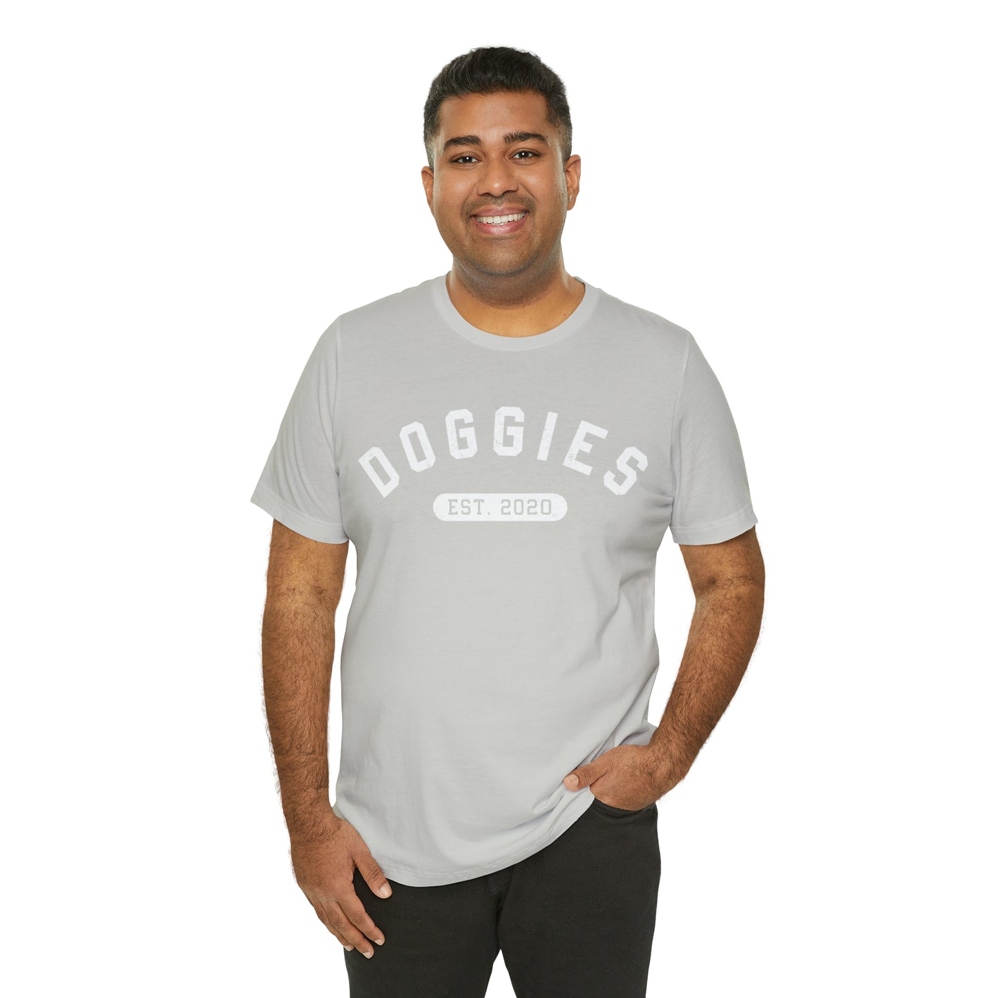 DOGGIES EST. 2020, Bella Canvas, Unisex Short Sleeve Tee, Distressed Print