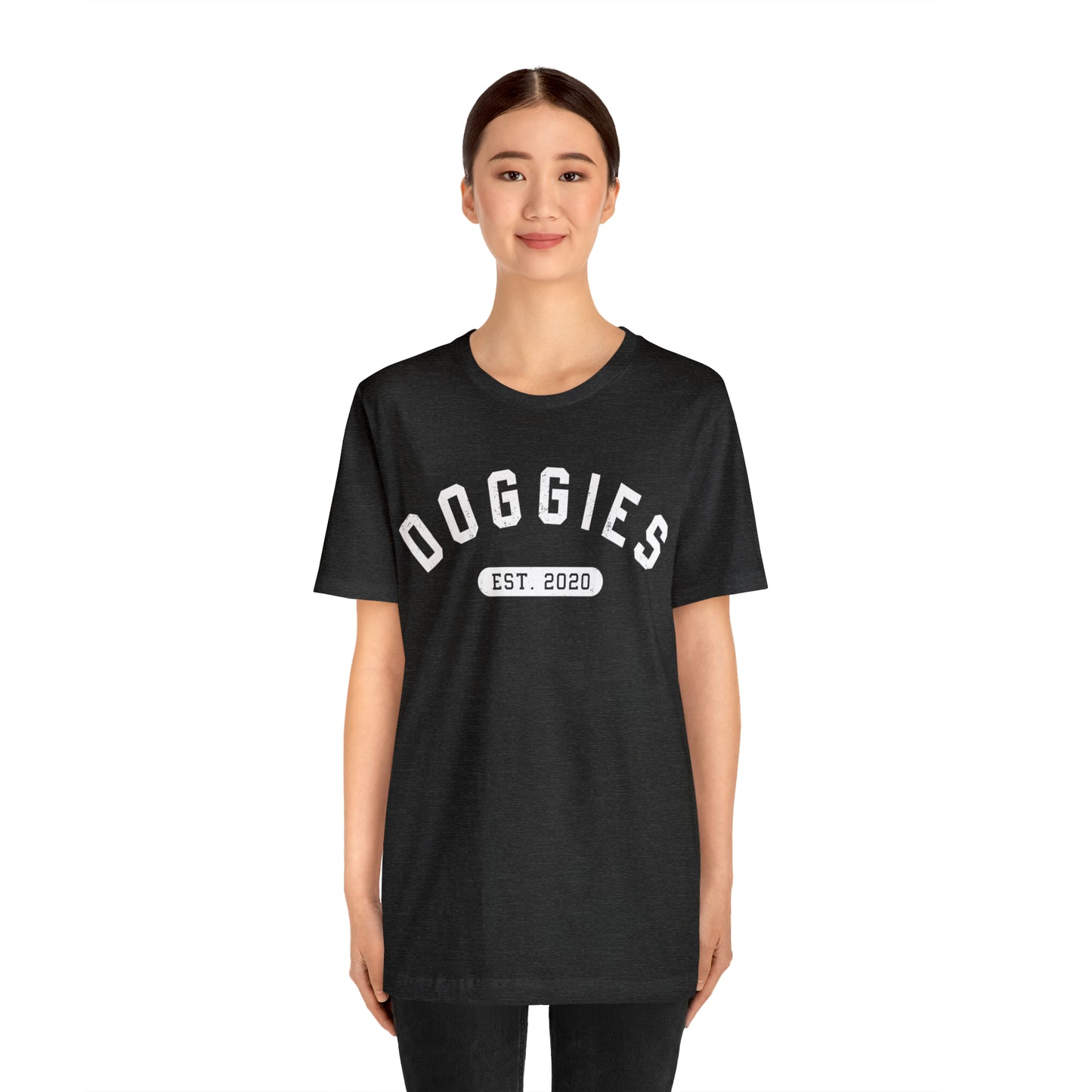 DOGGIES EST. 2020, Bella Canvas, Unisex Short Sleeve Tee, Distressed Print