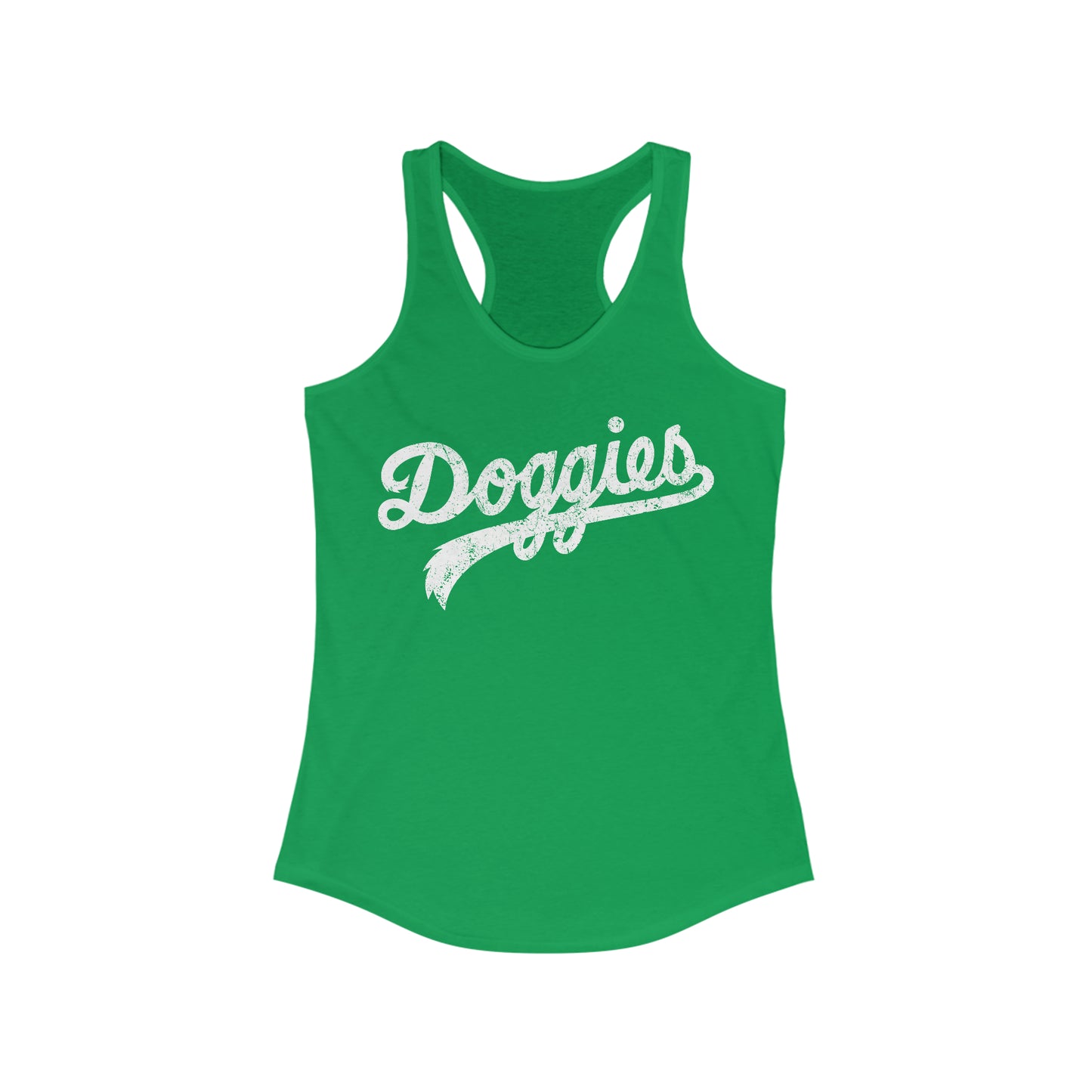 Doggies, Women's Racerback Tank, Distressed