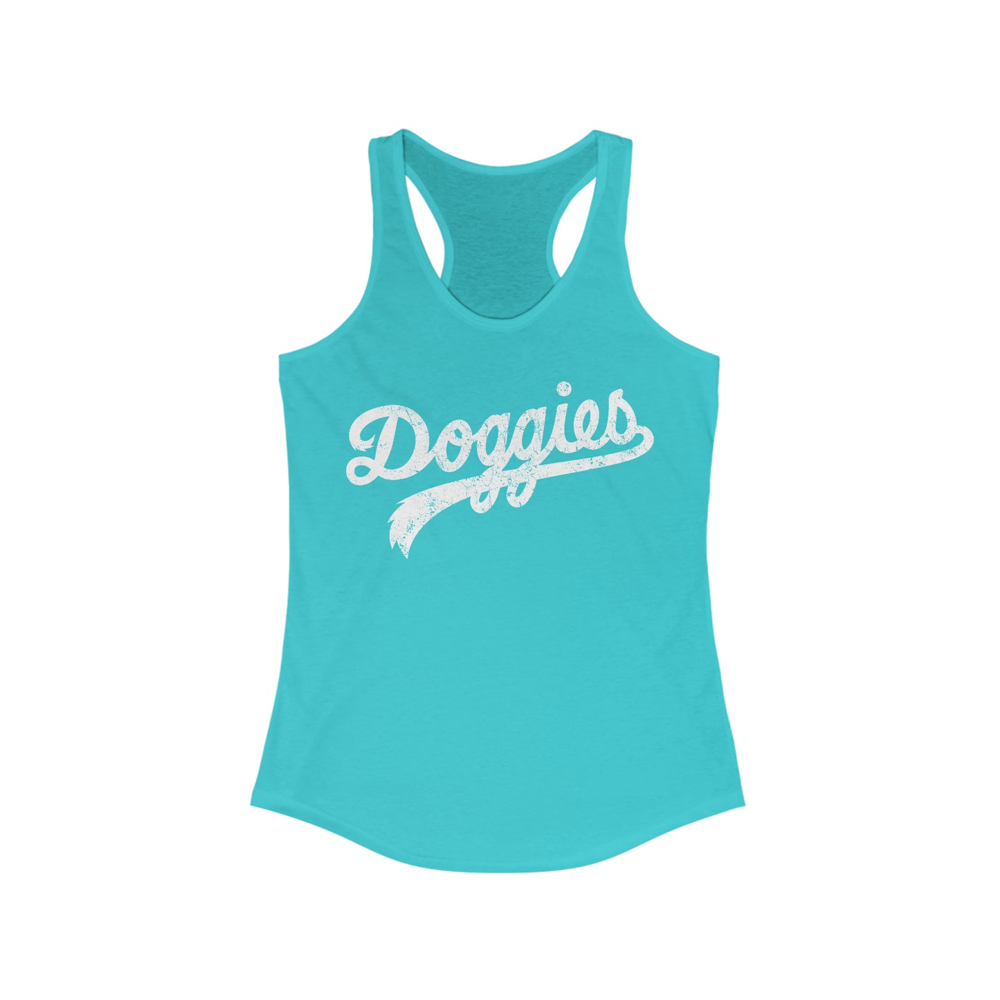 Doggies, Women's Racerback Tank, Distressed