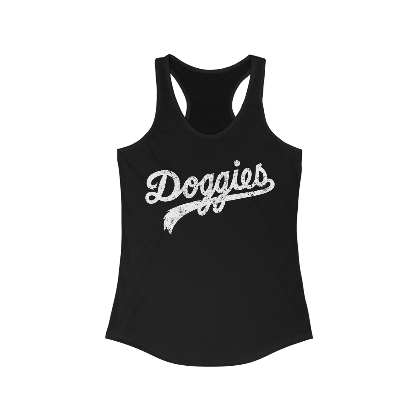 Doggies, Women's Racerback Tank, Distressed