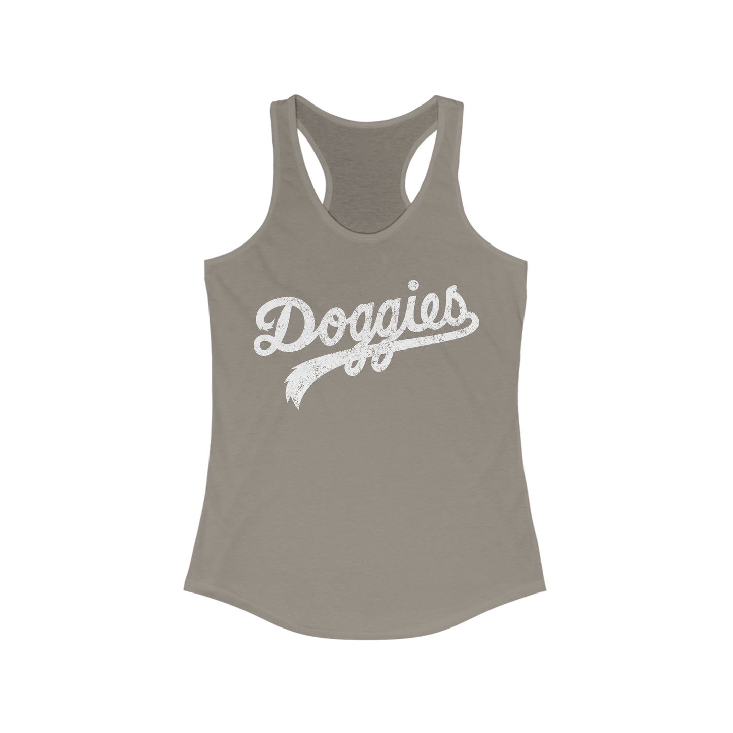 Doggies, Women's Racerback Tank, Distressed