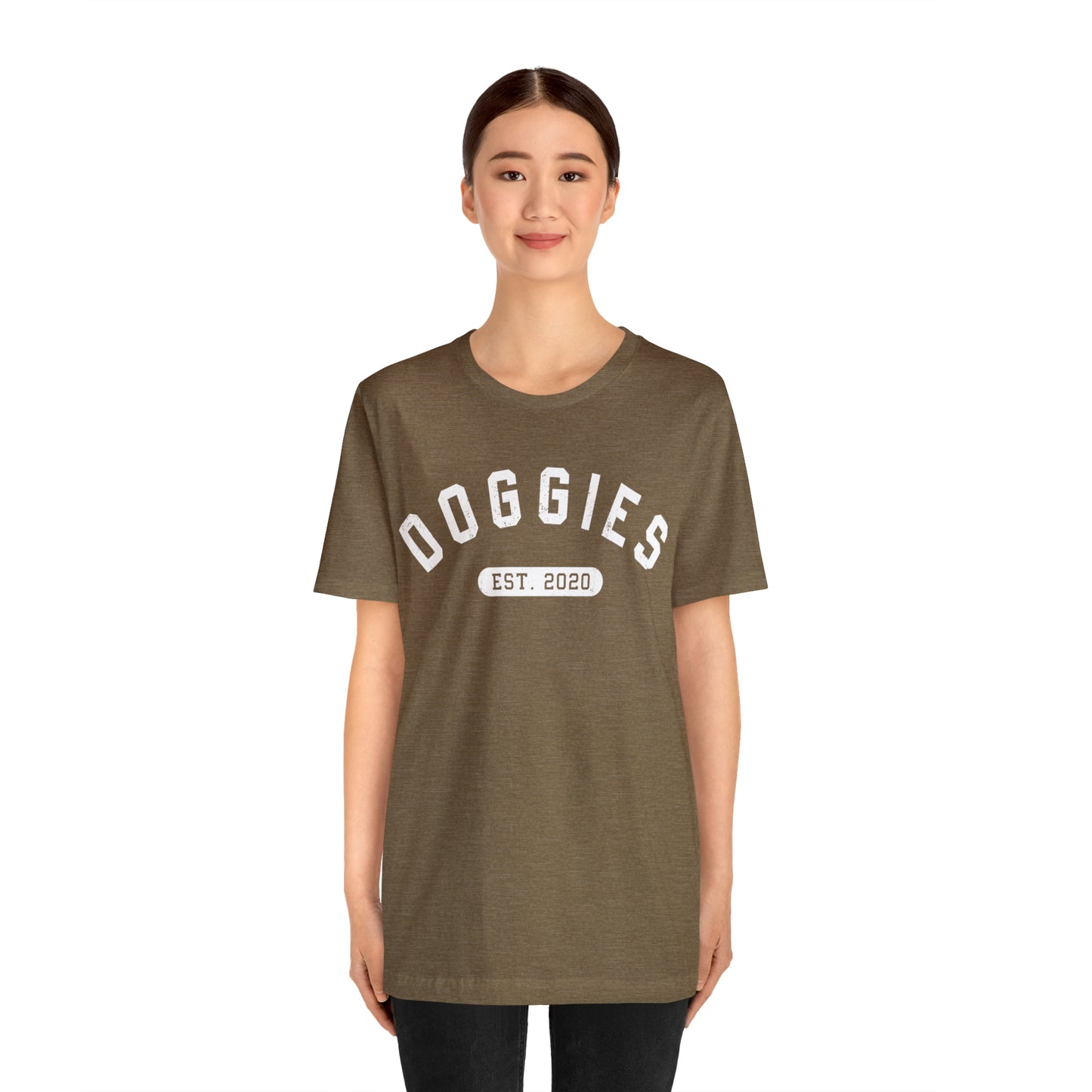 DOGGIES EST. 2020, Bella Canvas, Unisex Short Sleeve Tee, Distressed Print