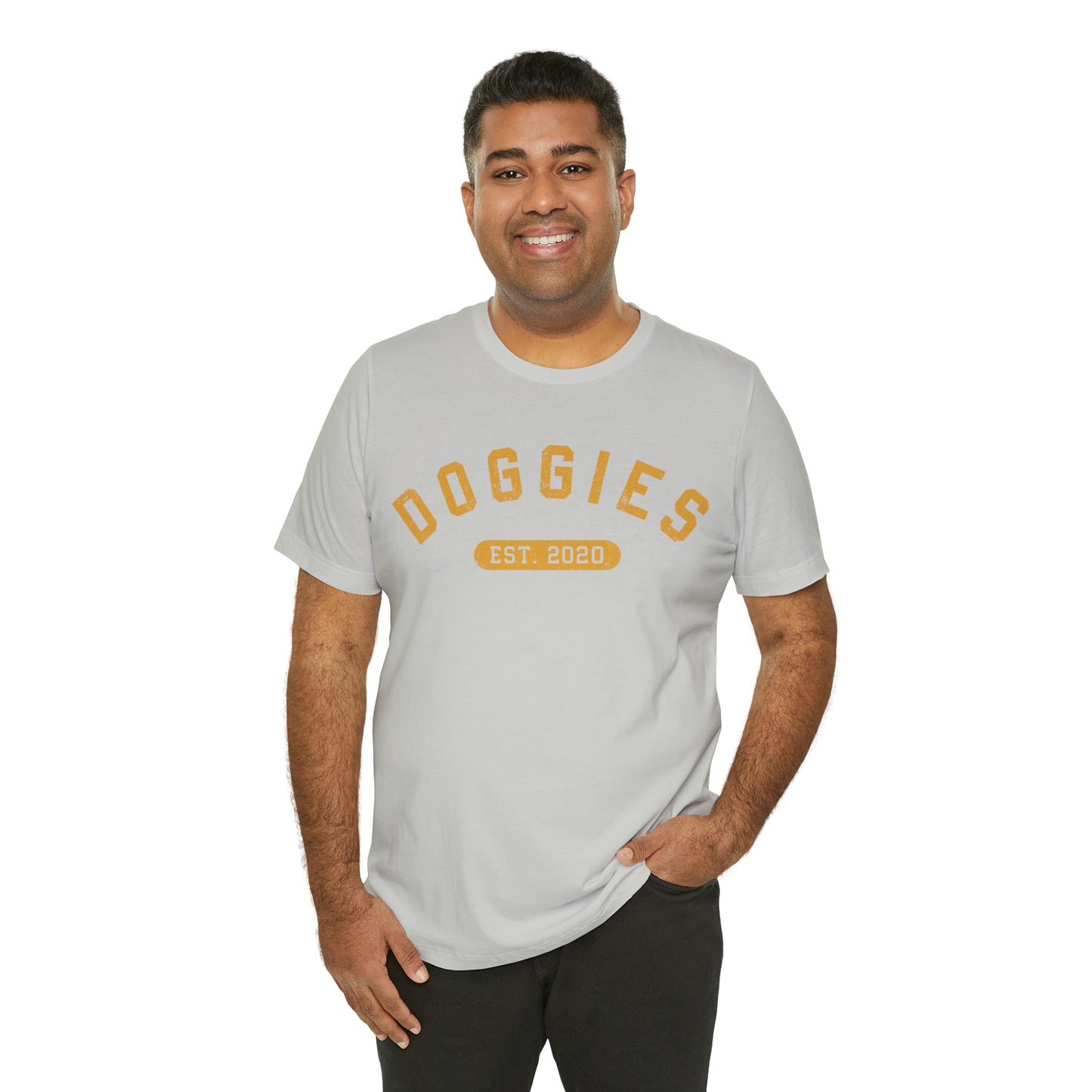 DOGGIES EST. 2020, Bella Canvas, Unisex Short Sleeve Tee, Distressed Print