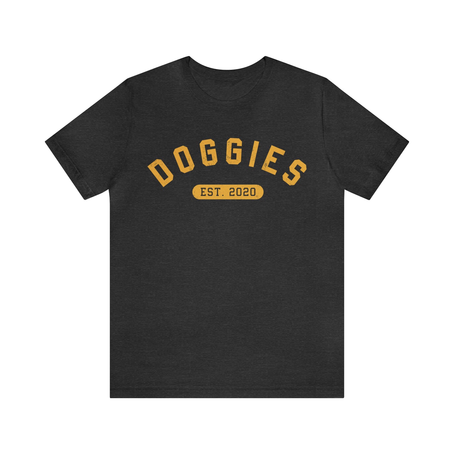 DOGGIES EST. 2020, Bella Canvas, Unisex Short Sleeve Tee, Distressed Print