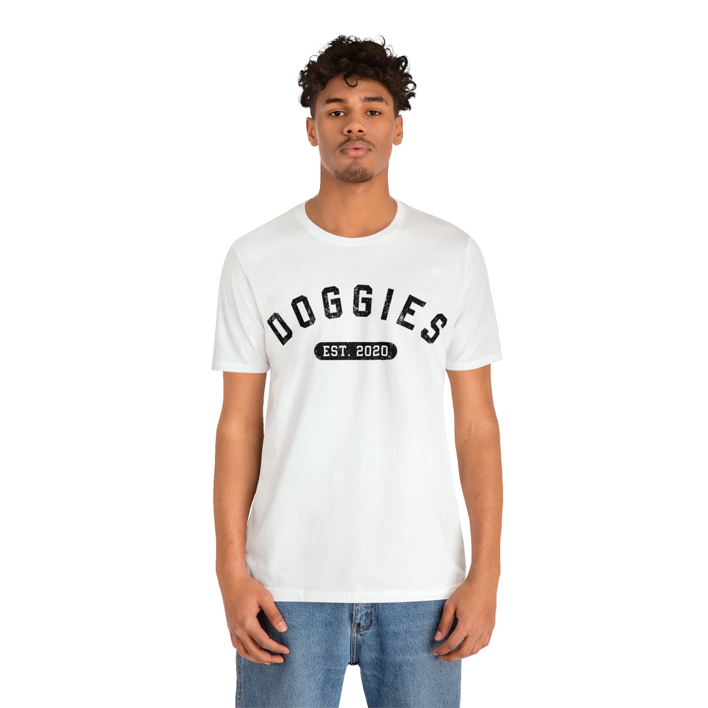 DOGGIES EST. 2020, Bella Canvas, Unisex Short Sleeve Tee, Distressed Print