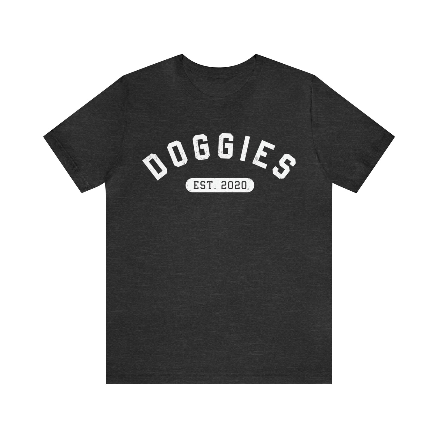 DOGGIES EST. 2020, Bella Canvas, Unisex Short Sleeve Tee, Distressed Print