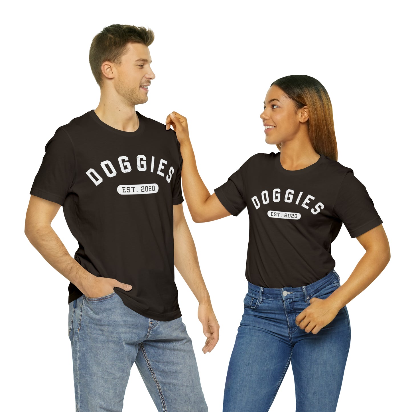 DOGGIES EST. 2020, Bella Canvas, Unisex Short Sleeve Tee, Distressed Print