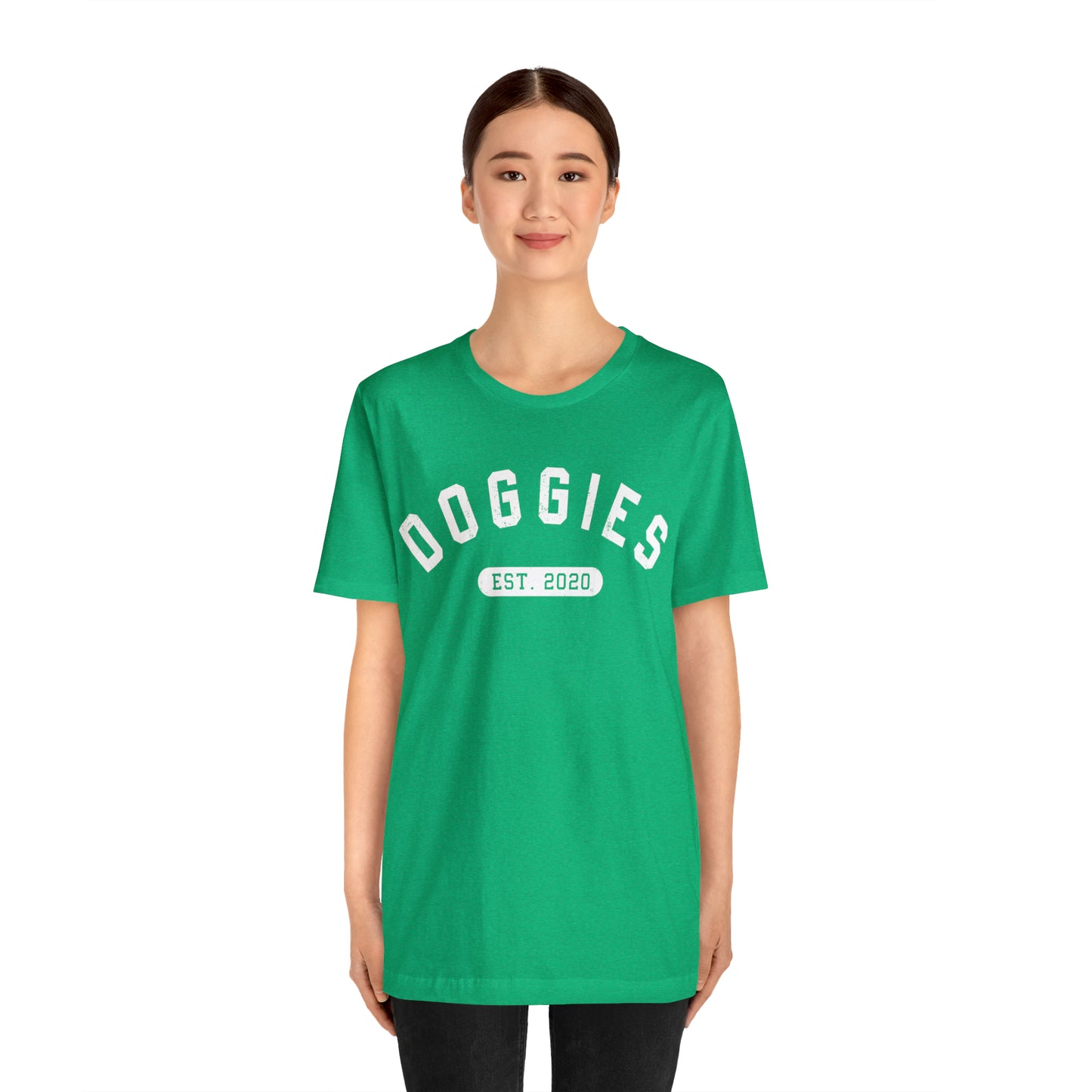 DOGGIES EST. 2020, Bella Canvas, Unisex Short Sleeve Tee, Distressed Print