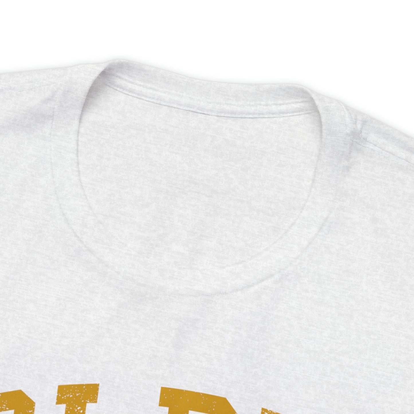 Golden Retrievers Collegiate Unisex Tee, with Distressed Gold Print