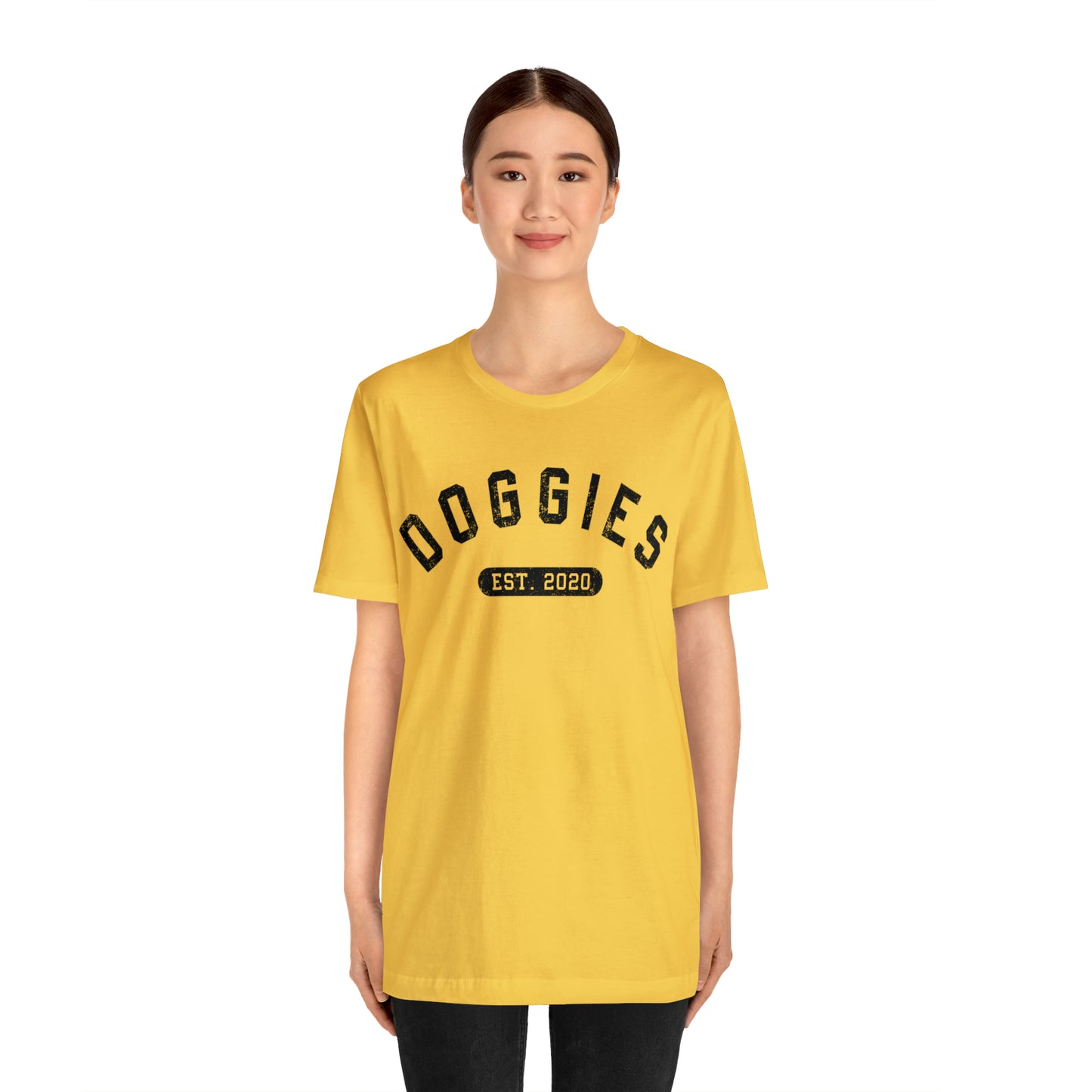 DOGGIES EST. 2020, Bella Canvas, Unisex Short Sleeve Tee, Distressed Print