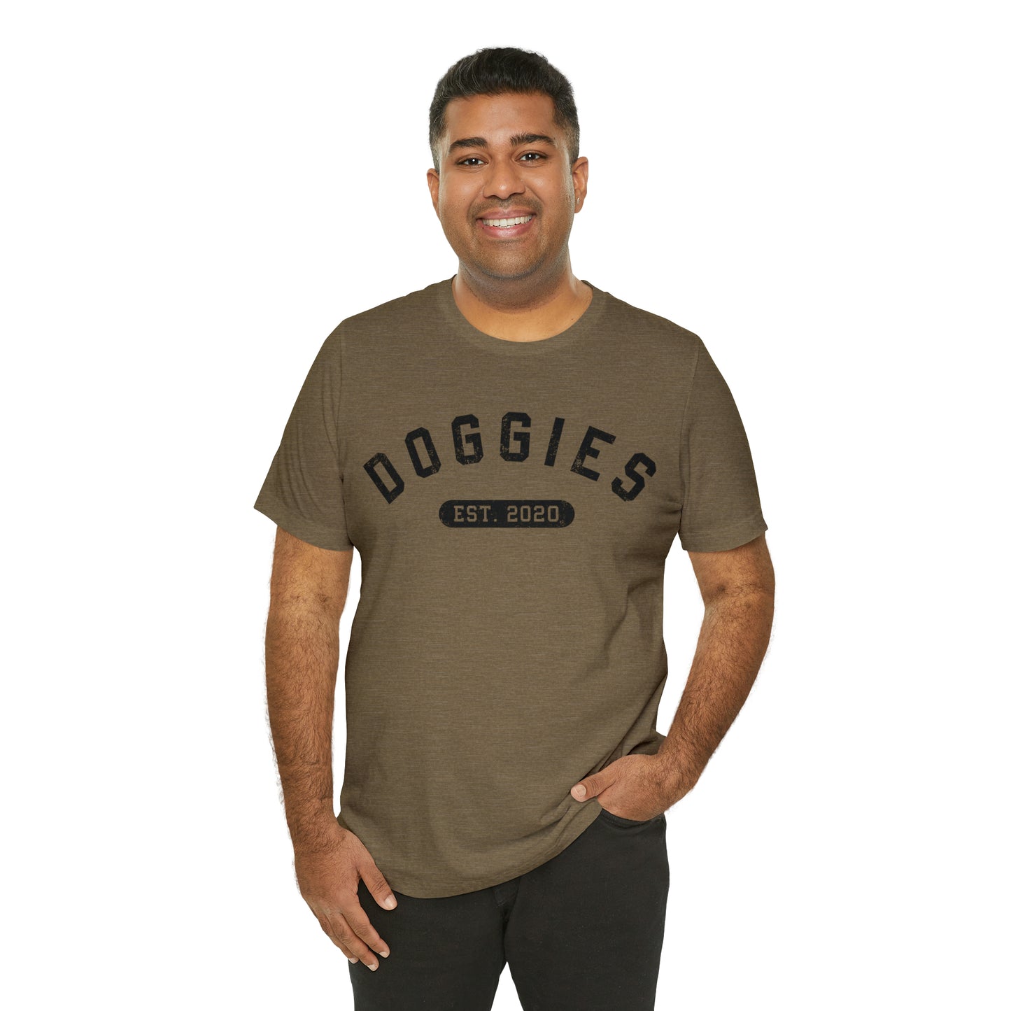 DOGGIES EST. 2020, Bella Canvas, Unisex Short Sleeve Tee, Distressed Print