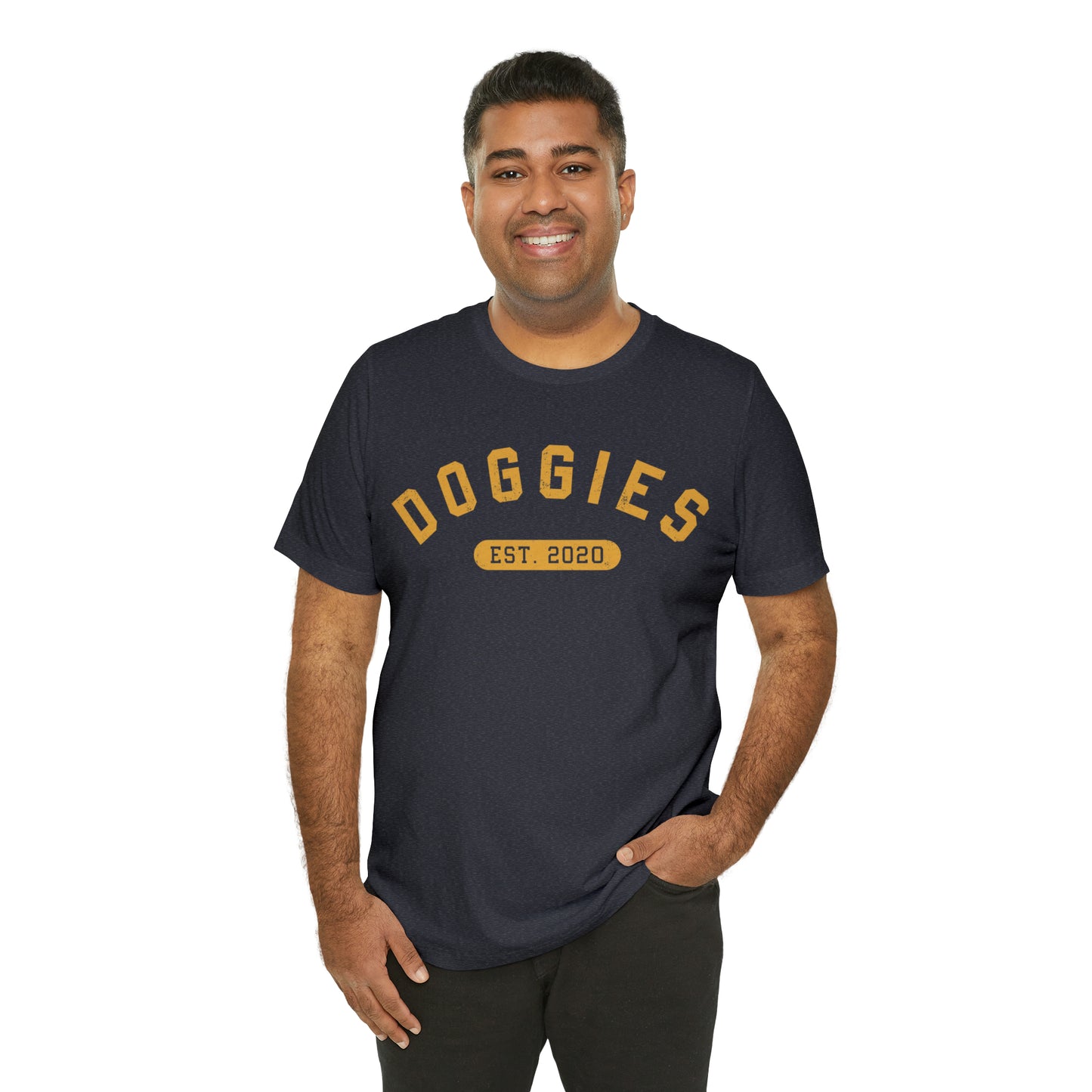 DOGGIES EST. 2020, Bella Canvas, Unisex Short Sleeve Tee, Distressed Print