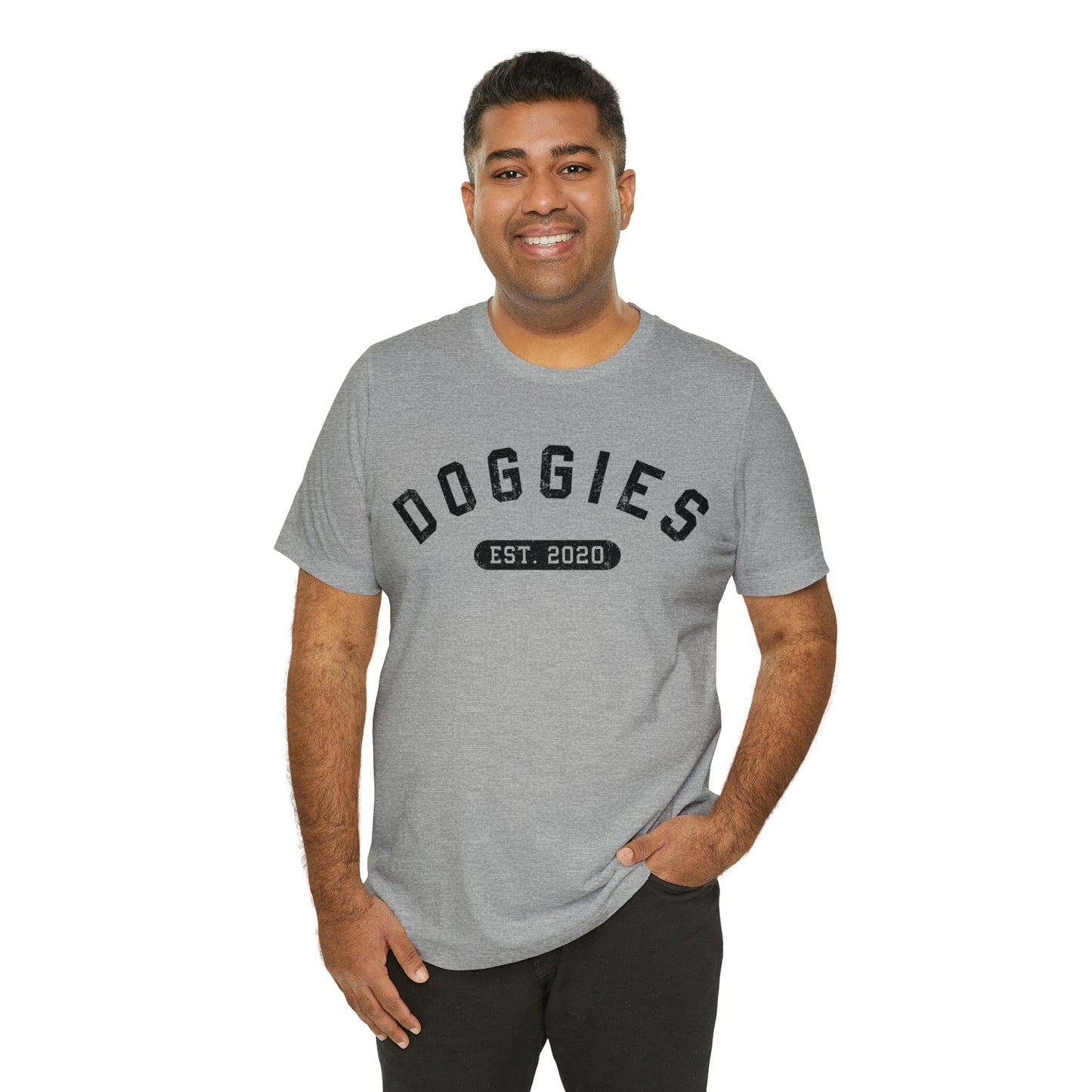 DOGGIES EST. 2020, Bella Canvas, Unisex Short Sleeve Tee, Distressed Print