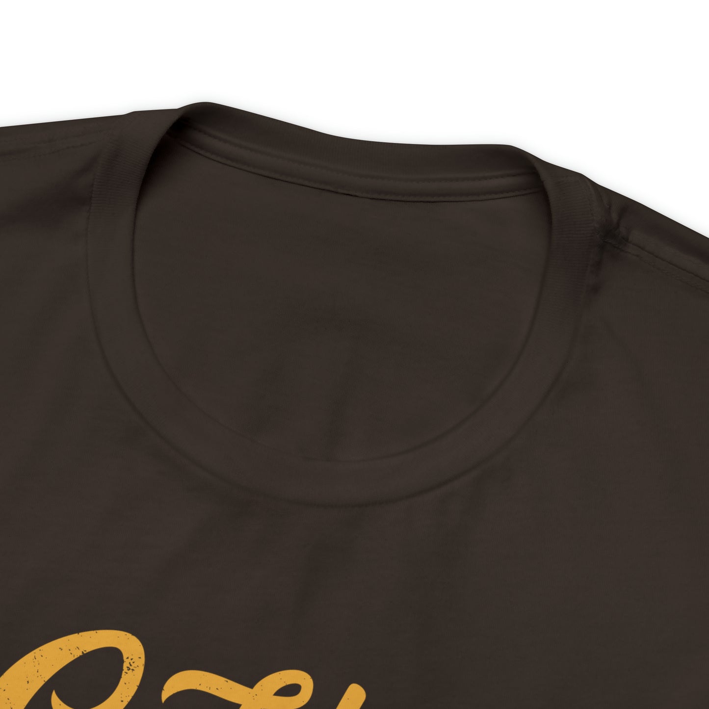 Golden Retrievers Script Unisex Tee, with Distressed Gold Print