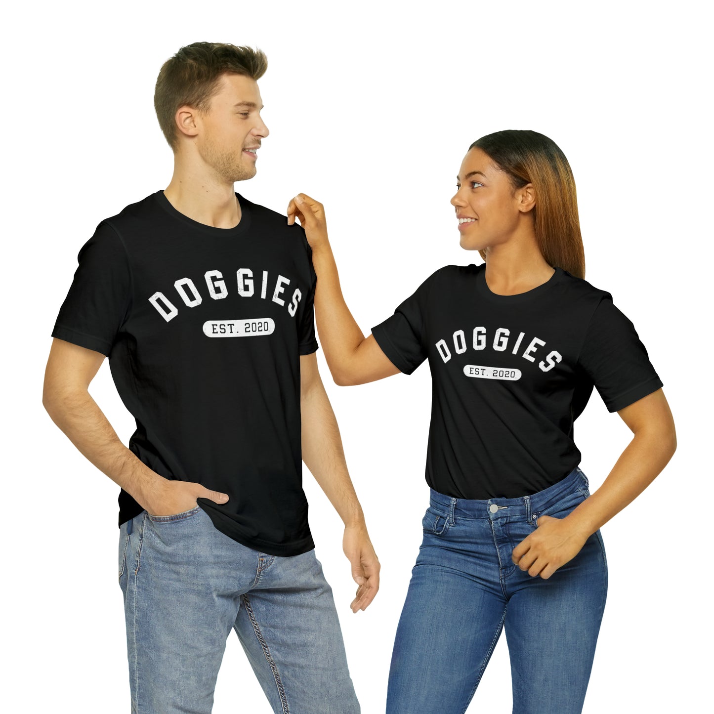 DOGGIES EST. 2020, Bella Canvas, Unisex Short Sleeve Tee, Distressed Print