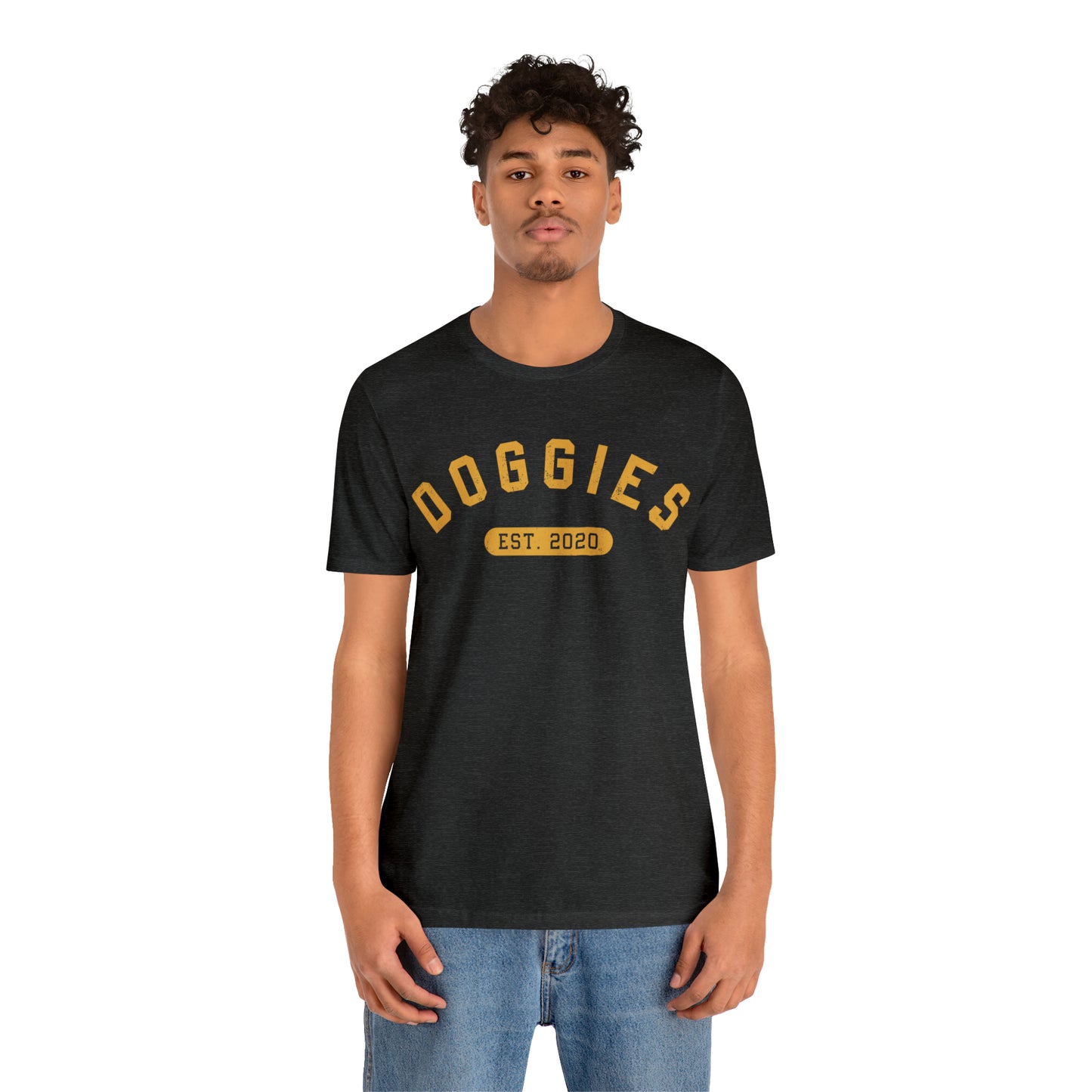 DOGGIES EST. 2020, Bella Canvas, Unisex Short Sleeve Tee, Distressed Print