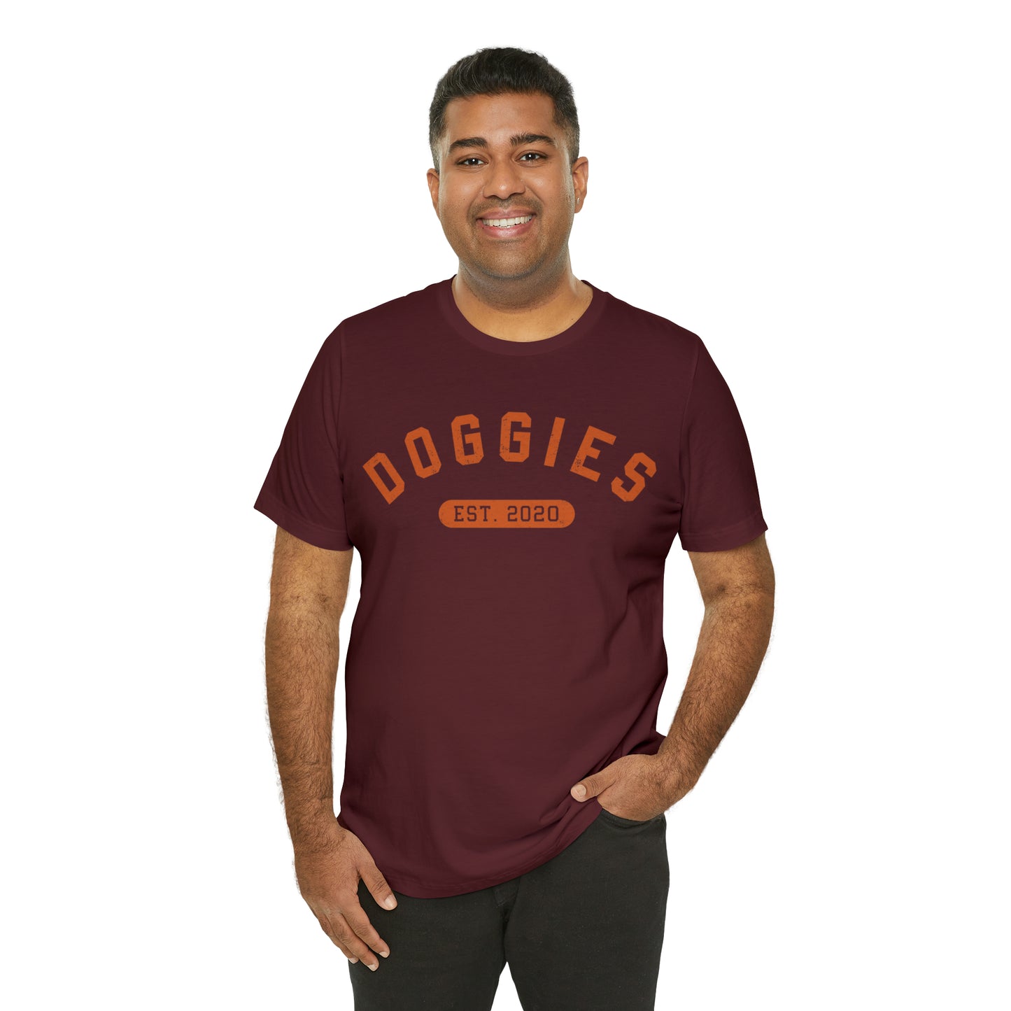 DOGGIES EST. 2020, Bella Canvas, Unisex Short Sleeve Tee, Distressed Print