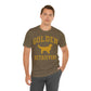 Golden Retrievers Collegiate Unisex Tee, with Distressed Gold Print