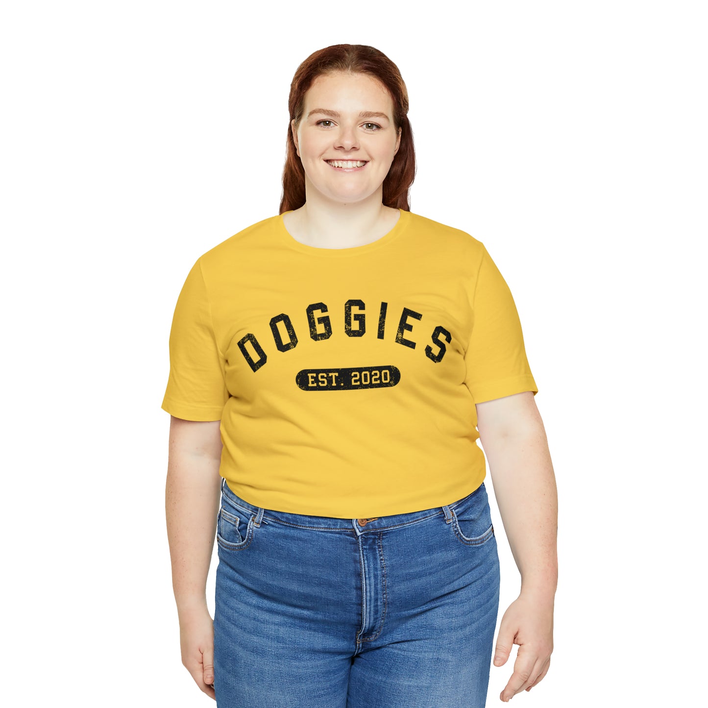 DOGGIES EST. 2020, Bella Canvas, Unisex Short Sleeve Tee, Distressed Print