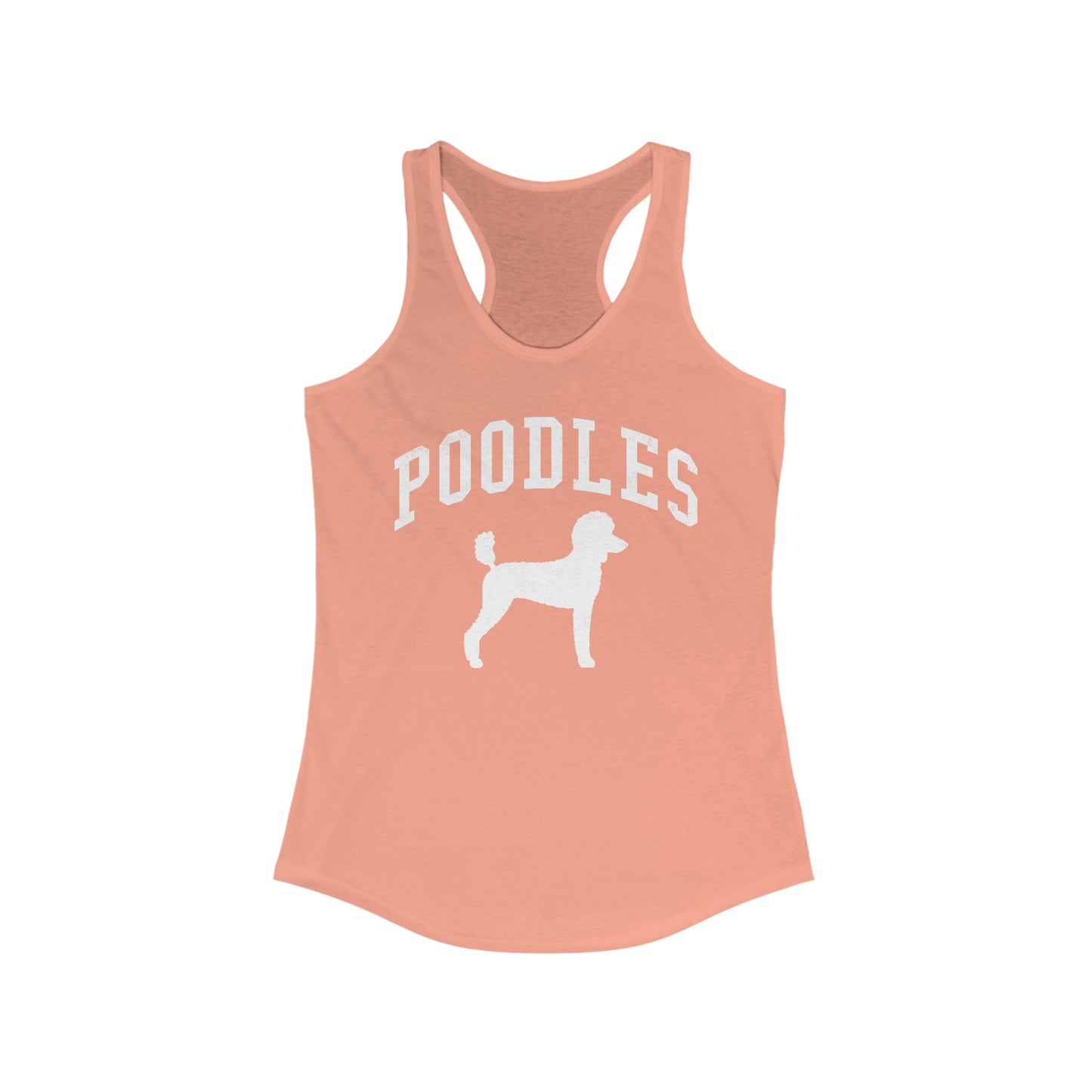 Poodles Collegiate, Women's Racerback Tank, Distressed Print