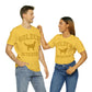 Golden Retrievers Collegiate Unisex Tee, with Distressed Gold Print