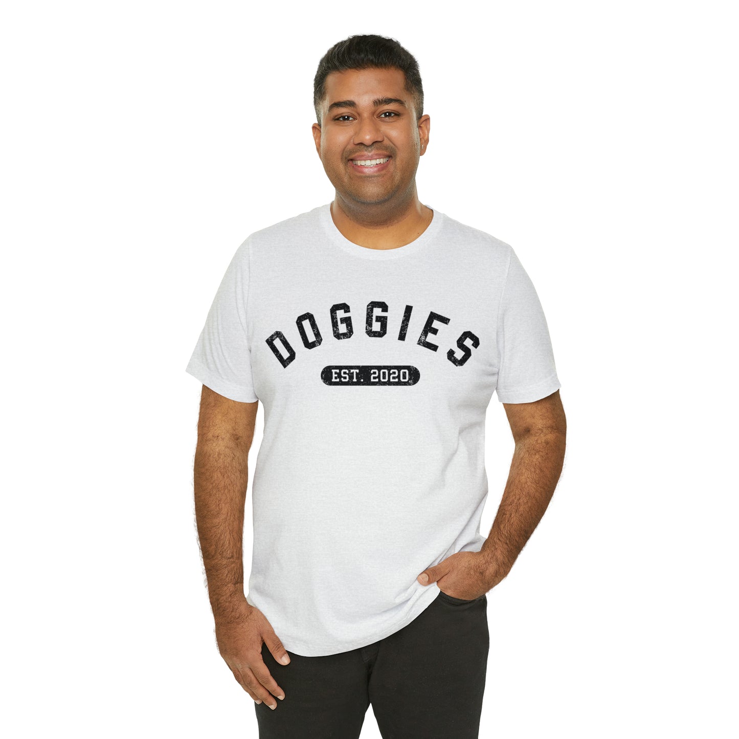 DOGGIES EST. 2020, Bella Canvas, Unisex Short Sleeve Tee, Distressed Print