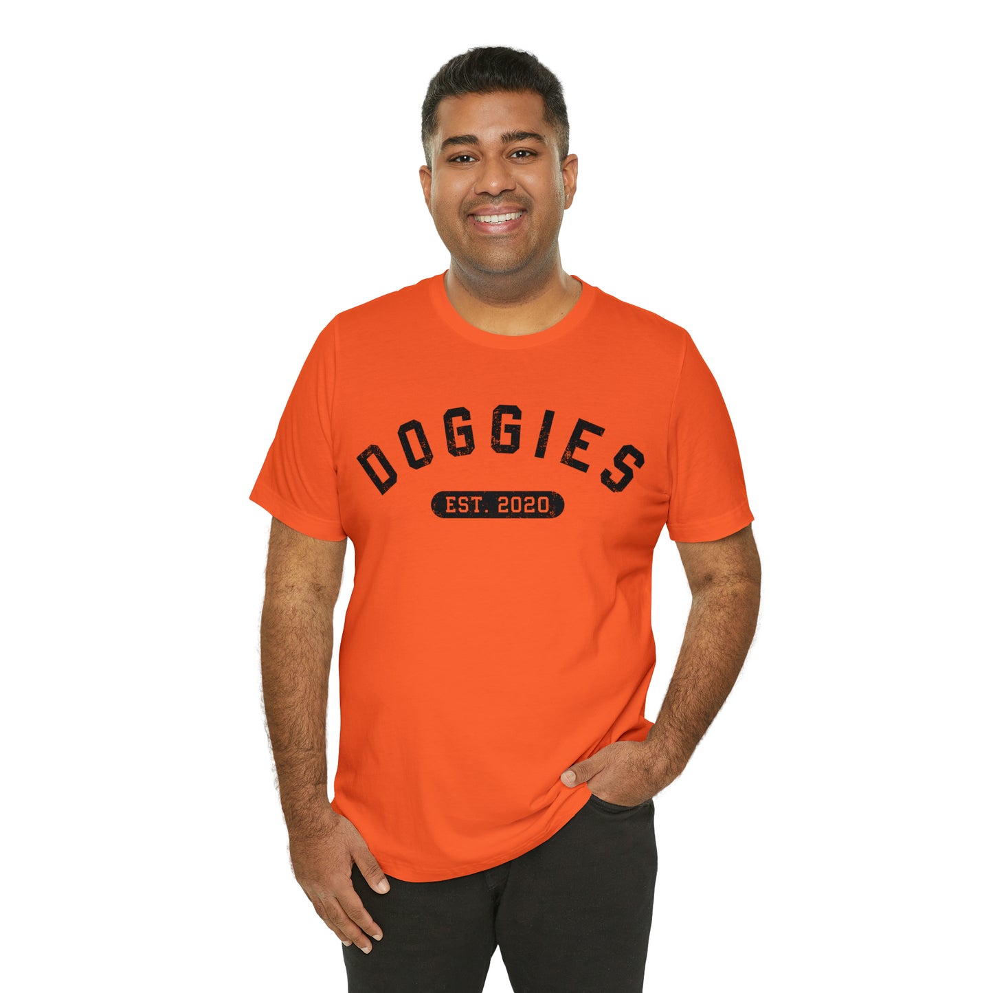 DOGGIES EST. 2020, Bella Canvas, Unisex Short Sleeve Tee, Distressed Print