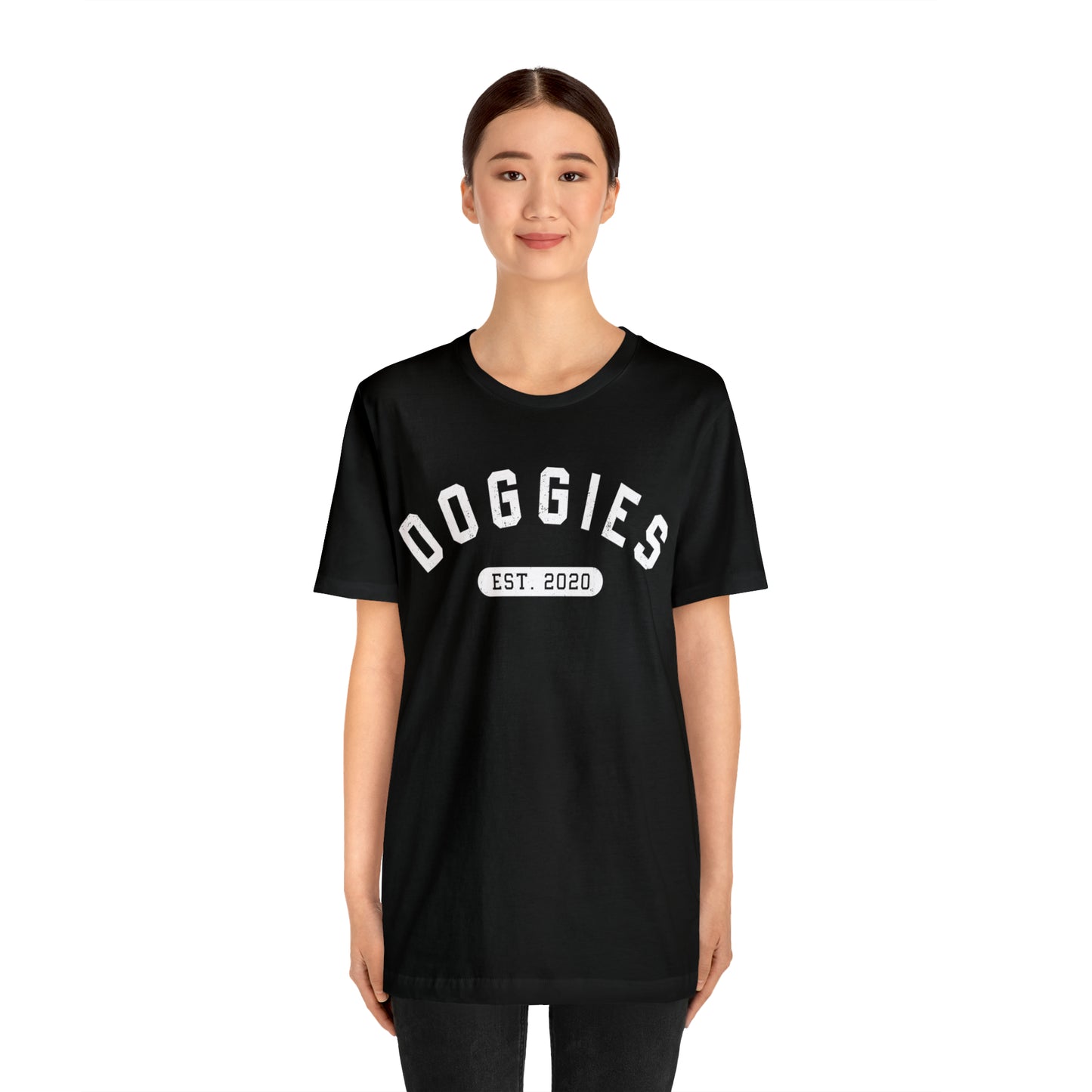 DOGGIES EST. 2020, Bella Canvas, Unisex Short Sleeve Tee, Distressed Print