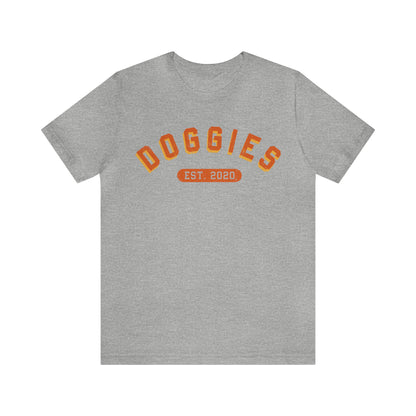 DOGGIES EST. 2020, Bella Canvas, Unisex Short Sleeve Tee, Distressed Print