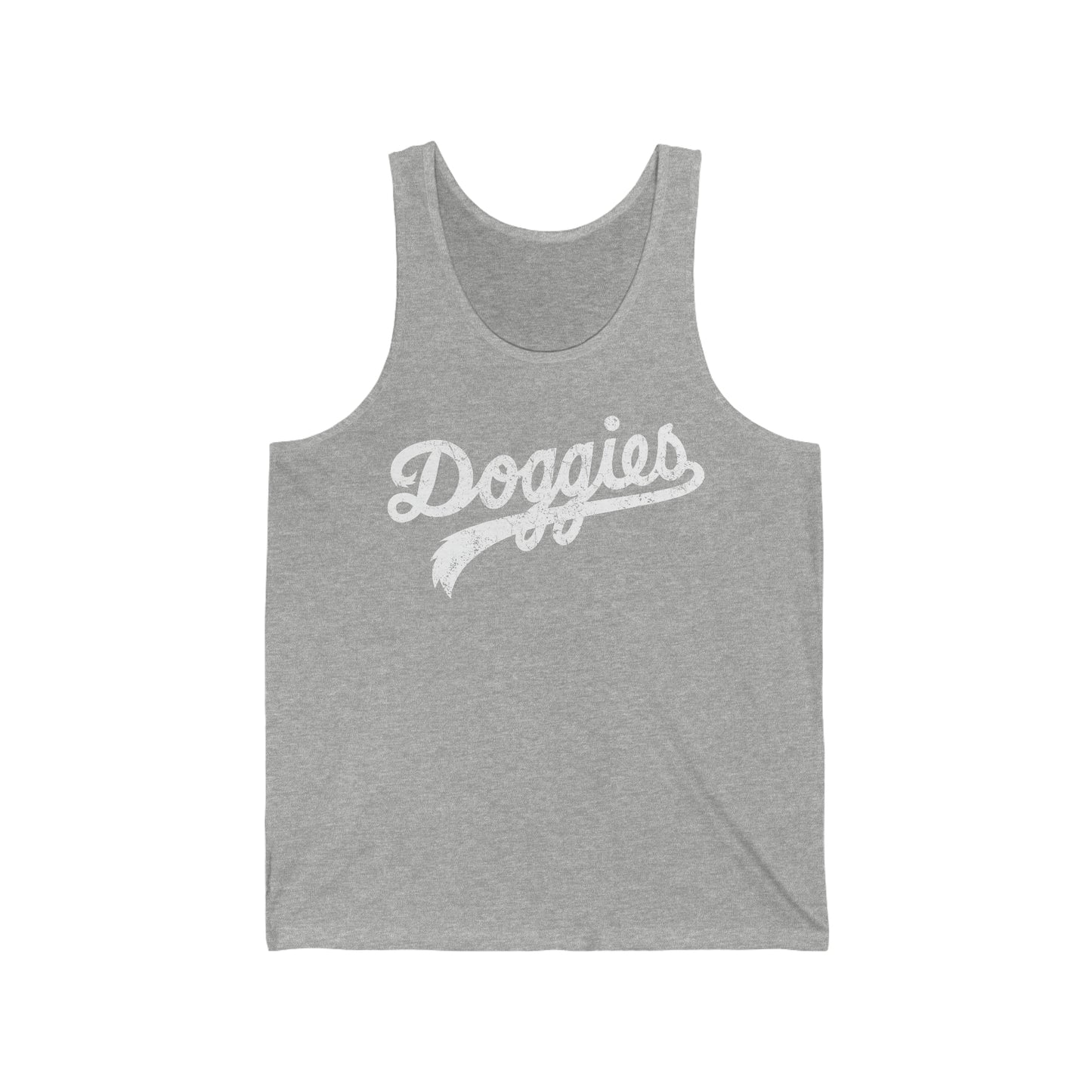 Doggies, Unisex Bella Canvas Tank, Distressed