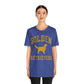 Golden Retrievers Collegiate Unisex Tee, with Distressed Gold Print