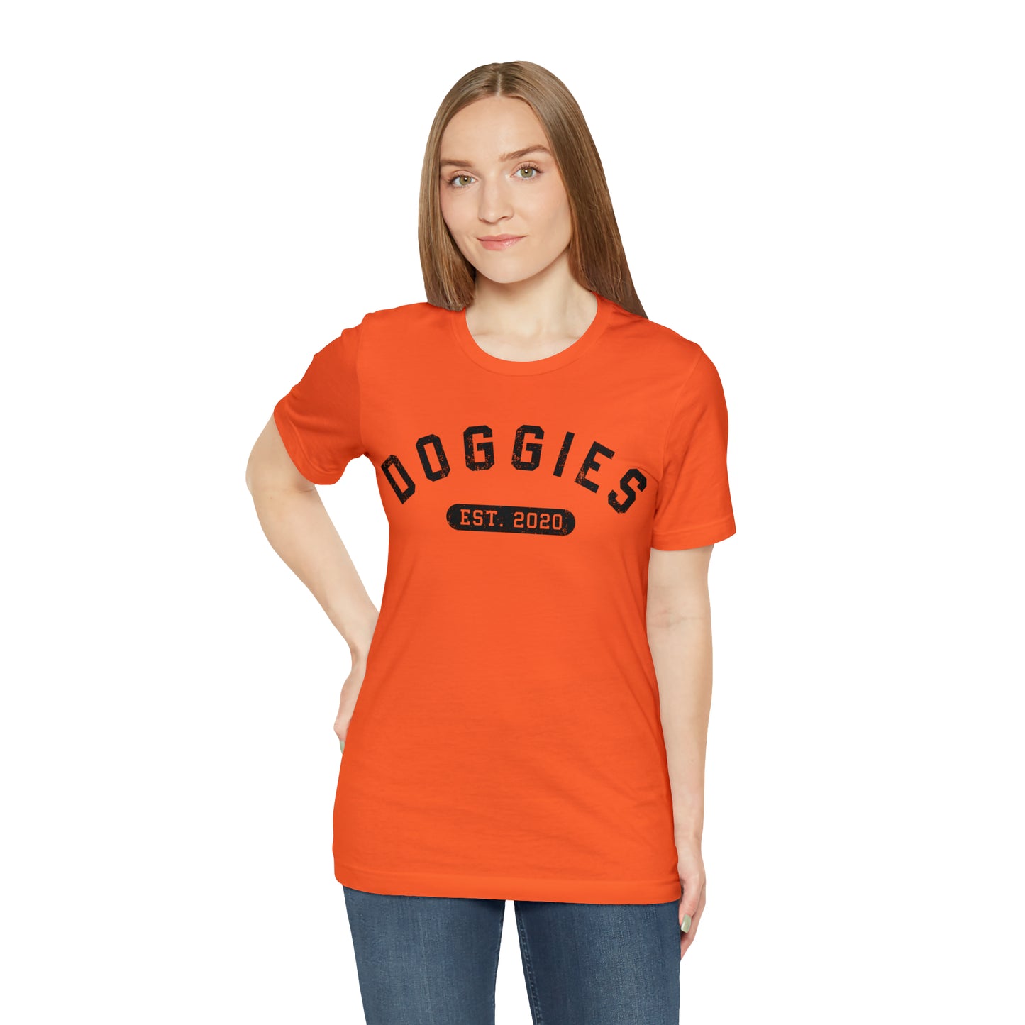 DOGGIES EST. 2020, Bella Canvas, Unisex Short Sleeve Tee, Distressed Print