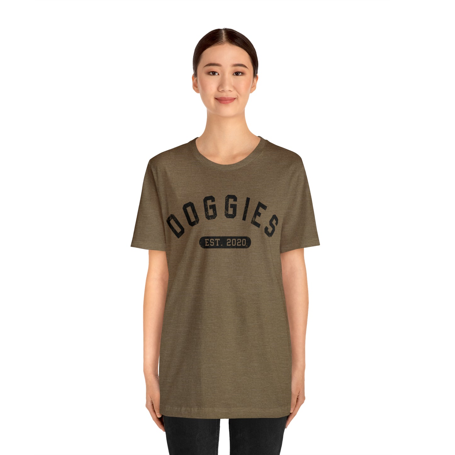 DOGGIES EST. 2020, Bella Canvas, Unisex Short Sleeve Tee, Distressed Print