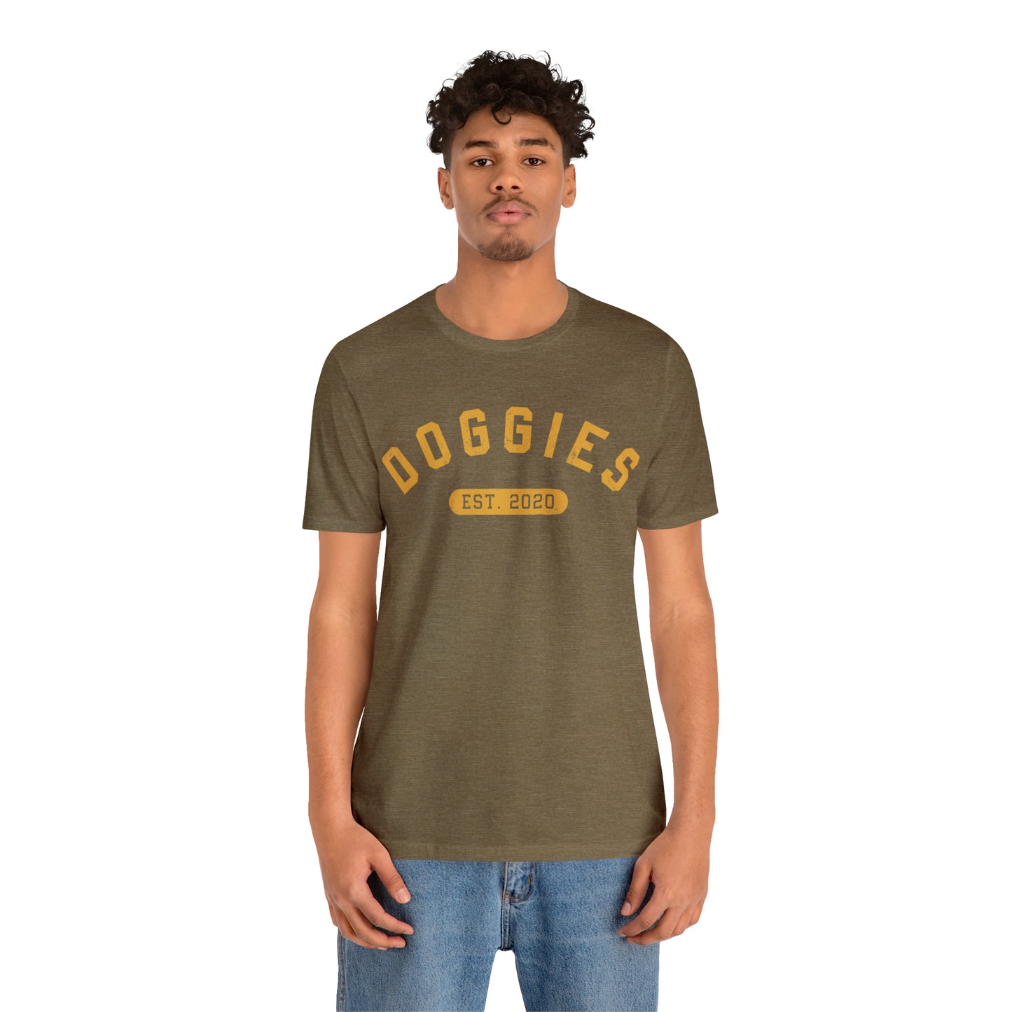 DOGGIES EST. 2020, Bella Canvas, Unisex Short Sleeve Tee, Distressed Print