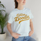 Golden Doodles, Unisex Short Sleeve Tee, Distressed Gold Print