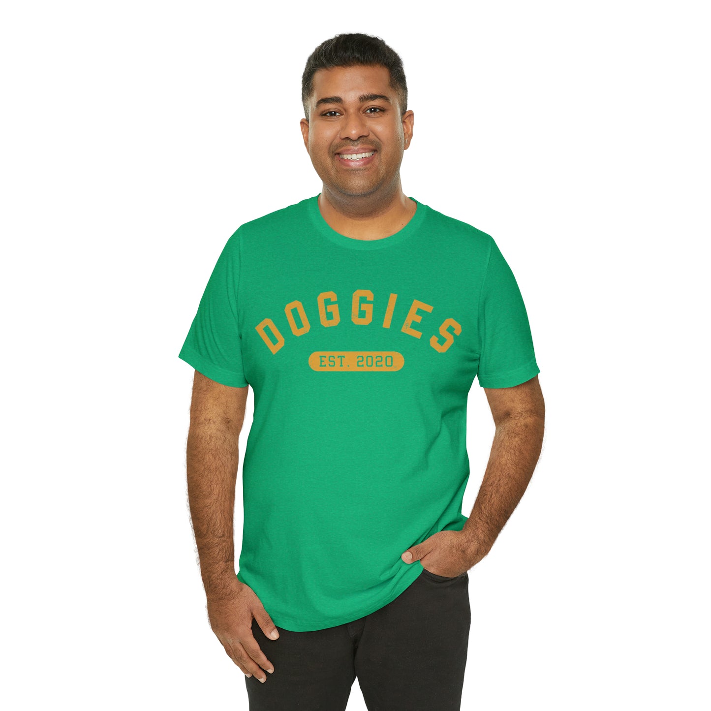 DOGGIES EST. 2020, Bella Canvas, Unisex Short Sleeve Tee, Distressed Print