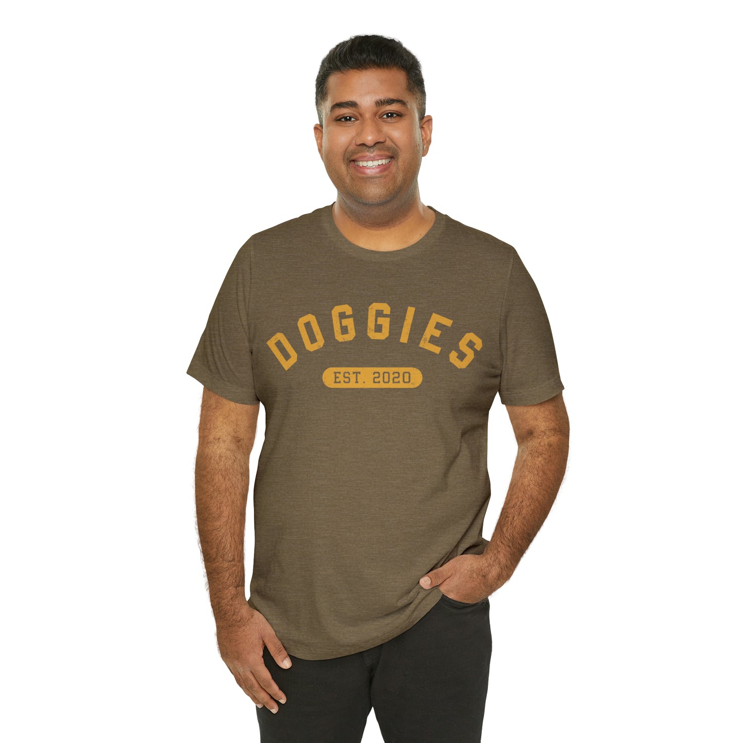 DOGGIES EST. 2020, Bella Canvas, Unisex Short Sleeve Tee, Distressed Print