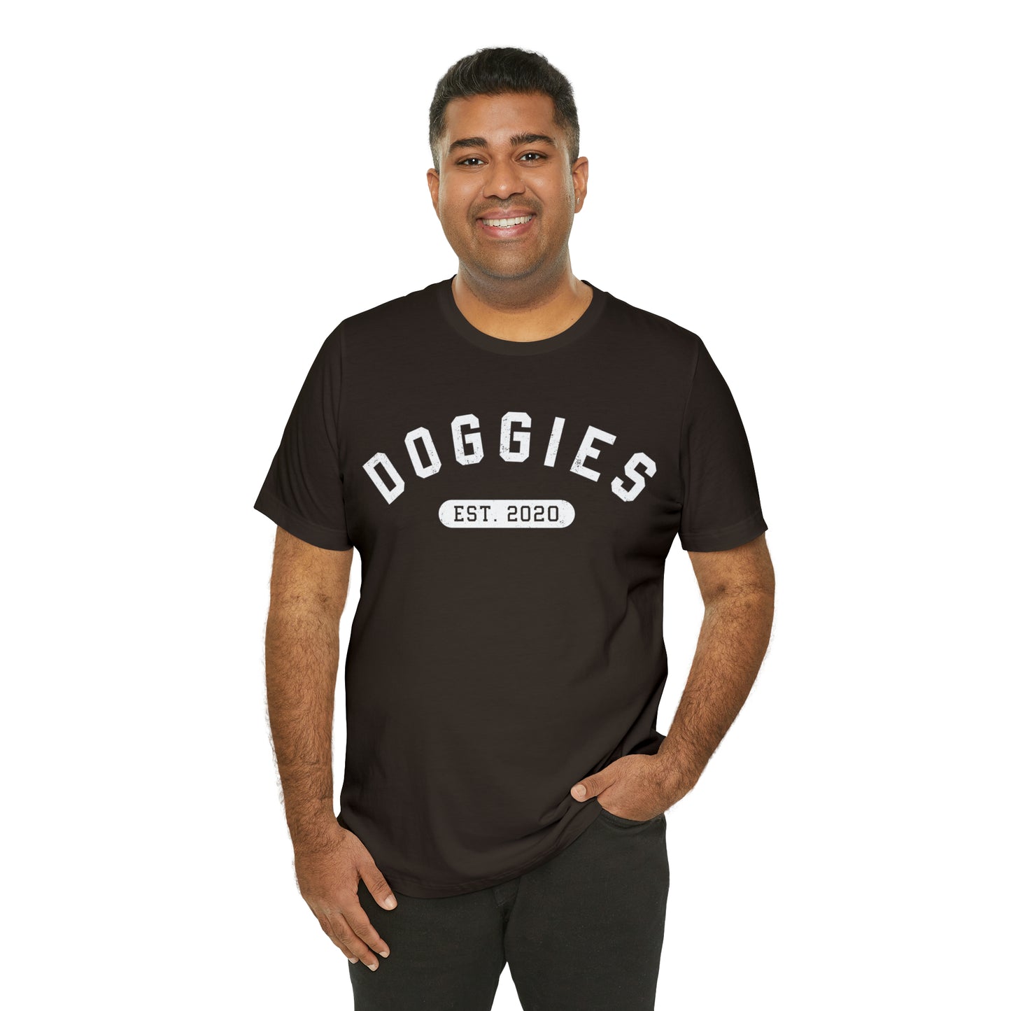 DOGGIES EST. 2020, Bella Canvas, Unisex Short Sleeve Tee, Distressed Print