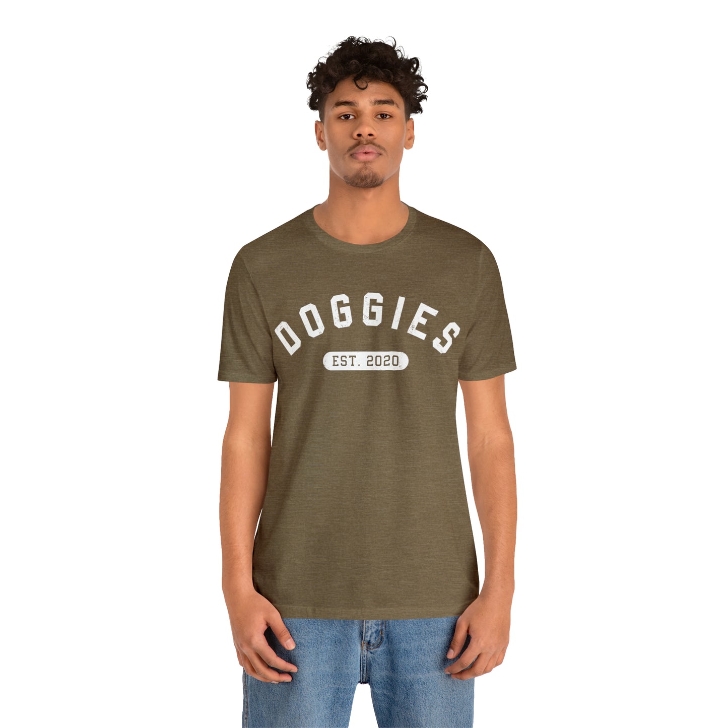 DOGGIES EST. 2020, Bella Canvas, Unisex Short Sleeve Tee, Distressed Print