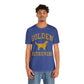 Golden Retrievers Collegiate Unisex Tee, with Distressed Gold Print