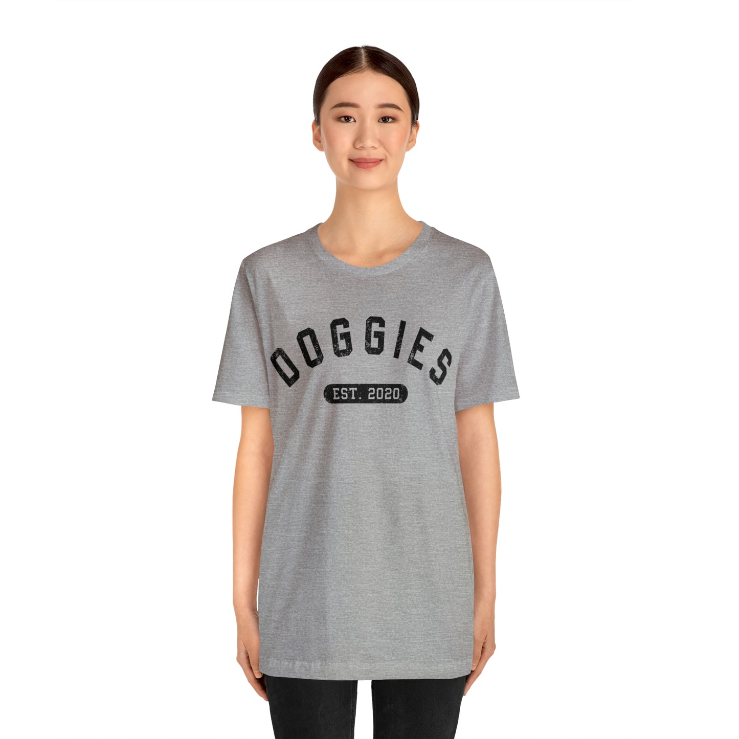 DOGGIES EST. 2020, Bella Canvas, Unisex Short Sleeve Tee, Distressed Print