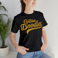 Golden Doodles, Unisex Short Sleeve Tee, Distressed Gold Print