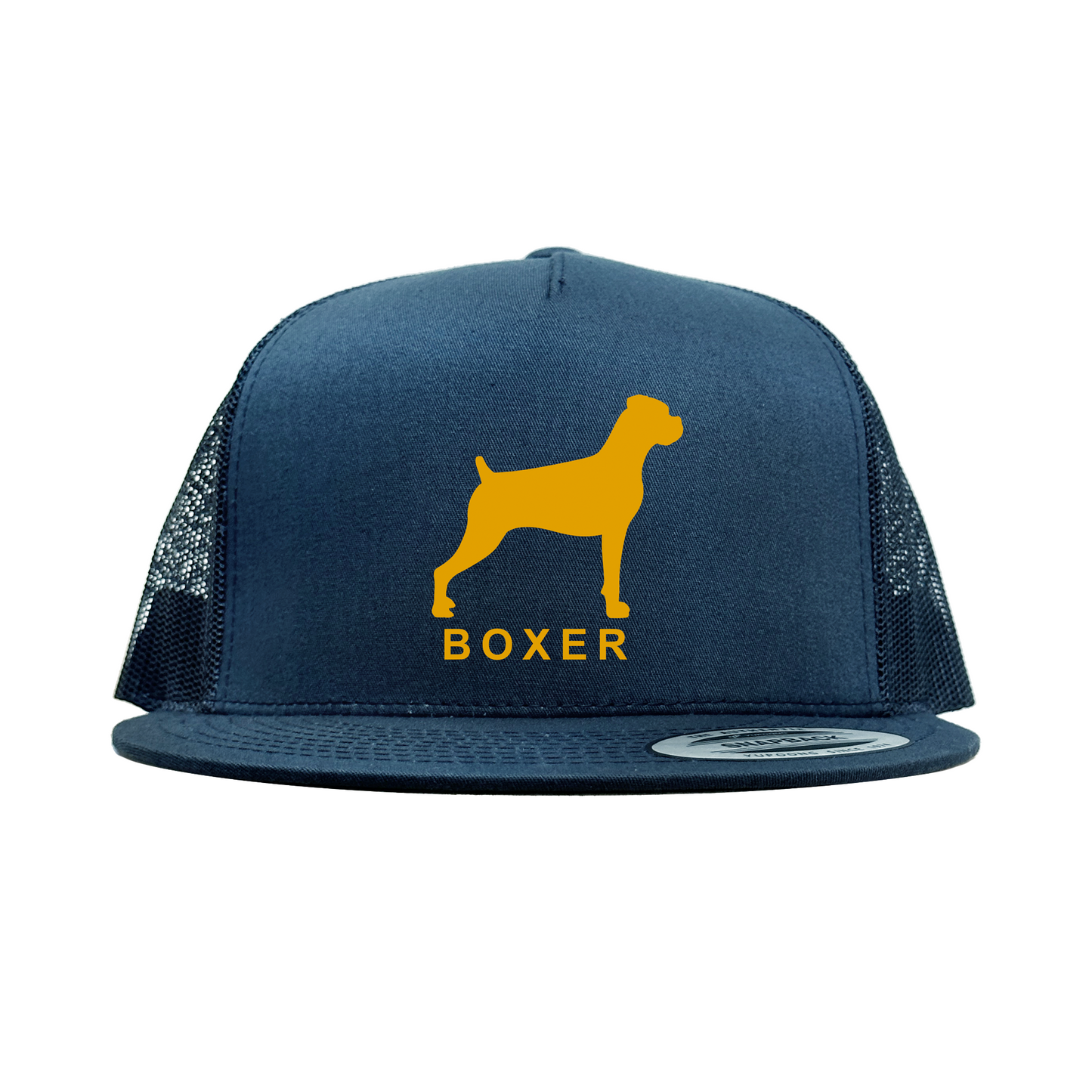 BOXER (Ears Down) Retro Trucker Snapback Hat, Vinyl Print