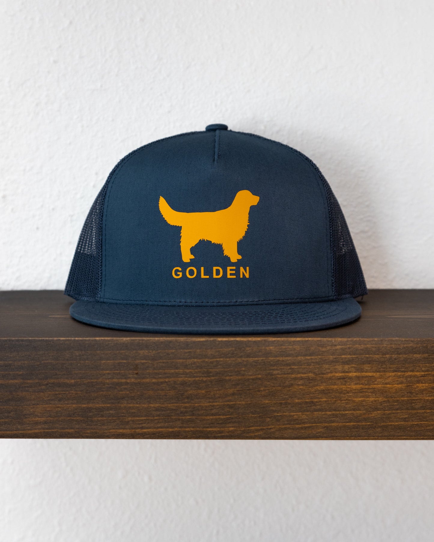 GOLDEN Retrievers Retro Trucker Snapback Hat, Vinyl Print