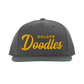 Golden Doodles Retro Snapback, Gold Embroidered Print